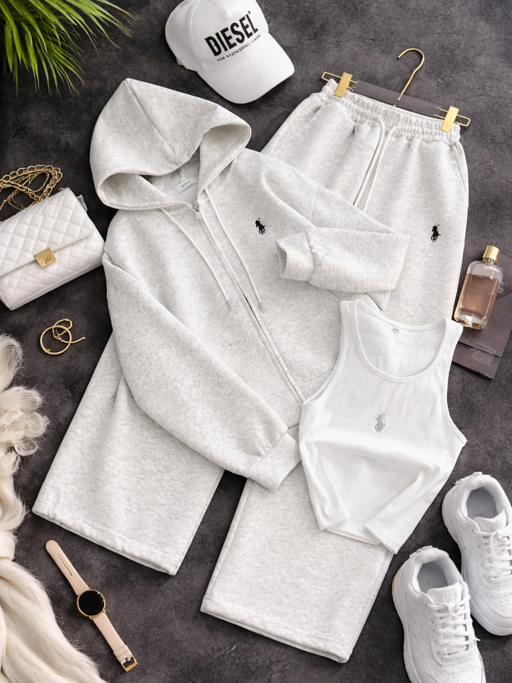 Polo – Szary zestaw 3-częściowy